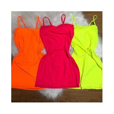 Imagem de Vestido feminino alça canelado curto - Filó Modas, p, Vermelho