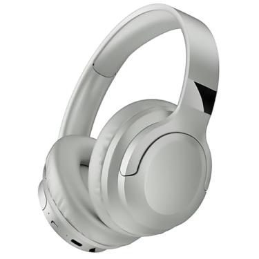 Imagem de Fone de Ouvido Bluetooth 5.3 Para Jogos Studio Academia Entreterimento Prata Sem Fio C/Microfone TWS Compatibilidade Universal Redução de Ruido Homologado Anatel Original E&A (Prata)