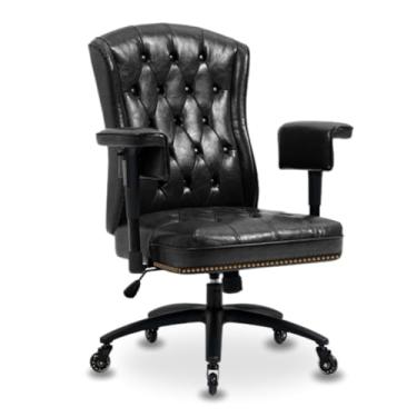 Imagem de Cadeira Escritório Ergonômica Preta – Suporte Lombar, Altura e Inclinação Ajustáveis – Estofamento Confortável e Rodízios Reforçados – Design Moderno – Yamasoro