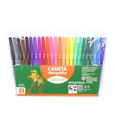 Imagem de Caneta Hidrográfica 24 Cores - Leo & Leo