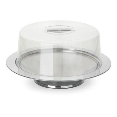Imagem de Prato para Bolo com pedestal Vision 33 cm - Forma Inox