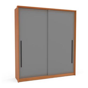 Imagem de Guarda-Roupa Casal Valência 2 Portas 2 Gavetas Freijó e Cinza