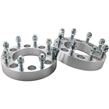 Imagem de DCVAMOUS Espaçadores de roda 2 peças 8 x 180 a 8 x 180 1,5 polegadas com pinos de 14 x 1,5 compatível com Chevy GMC 8 Lug Truck para Silverado 2500 3500 HD 2011-2022 | Sierra 2500 3500 HD 2011-2022