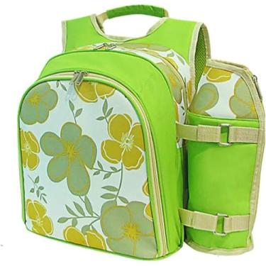 Imagem de Mochila De Piquenique Para 2 A 4 Pessoas, Mochila De Piquenique Portátil Com Talheres Conjunto De Piquenique Isolamento E Refrigeração Mochila De Piquenique Para Caminhadas De Acampamento