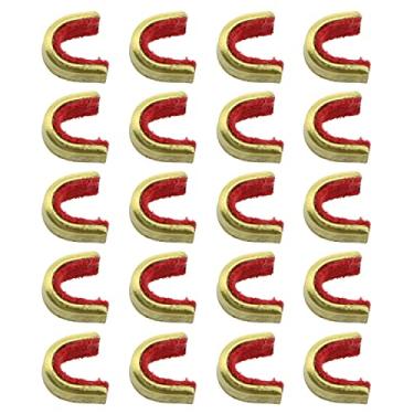 Imagem de E-outstanding Nock Point 20 peças de cordas para tiro com arco e flecha, clipes de fivela para arco composto e recurvo, ponto de ancoragem vermelho para arco e flecha