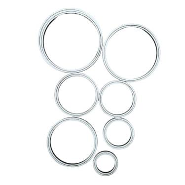 Imagem de Kit 7 Bastidores de 7cm a 20cm, bastidor de mdf 6mm, Moldura Bordado Crochê 14 peças(MDF Branco)