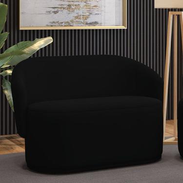 Imagem de Sofá 2 Lugares Namoradeira Orgânica para Sala Malu Veludo M11 - D`Rossi