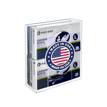 Imagem de Porta-luvas de acrílico Azar 255632 Suporte de parede – Suporte de parede para luvas e lenços faciais para cozinha, armário de limpeza, laboratório, exame, escritório, laboratório, saúde, hospital (2