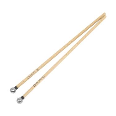 Imagem de MERIGLARE 2x Baquetas de percussão, baquetas de percussão profissionais, multiuso para tímpanos, cabo de madeira para sinos de xilofone