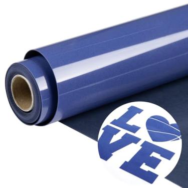 Imagem de HTVRONT Vinil Htv Azul Flocado - 12" X 6 Pés Transferência De Calor Flocada, Para Cricut E Máquina Prensa Fácil Cortar Maconha (Azul)