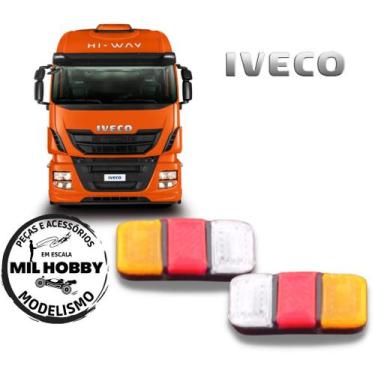 Imagem de Par de lanternas para miniaturas em escala com leds e chicote - MIL HO