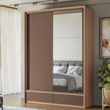 Imagem de Guarda-roupa 02 Portas de Correr 4 Gavetas Mdp Volpe - Santos Andirá