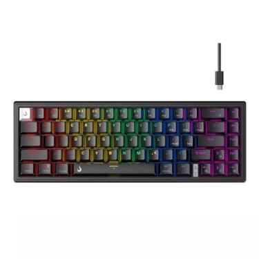 Imagem de Teclado mecanico rise mode gm1 pro black rgb switch outemu brown - rm-