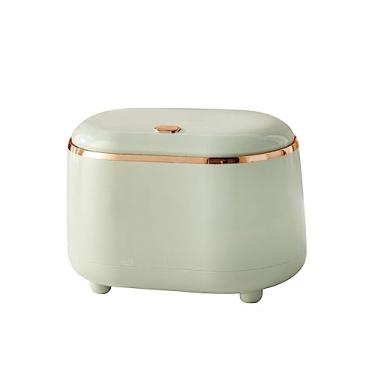 Imagem de AFXGUSD Lixeira de Mesa Pequena de 7,5 X 4,7 X 5,5 Polegadas para Reciclagem de Cosméticos E Produtos de Higiene Pessoal, Luz verde, Tamanho real