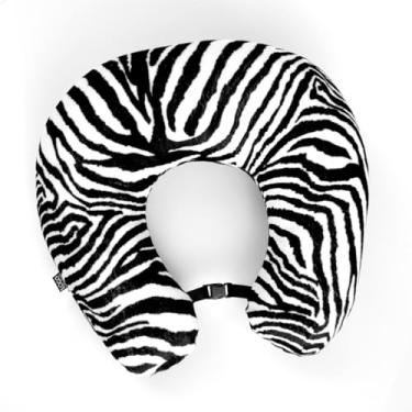 Imagem de Almofada de Pescoço Para Viagem Portátil Confortável Premium (Zebra PT/BR)