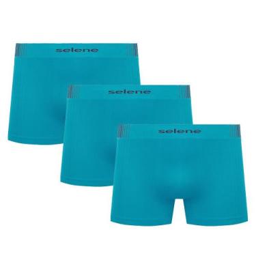 Imagem de 3 Cuecas Boxer Infantojuvenil Selene Microfibra Sem Costura, EG, Ocean