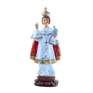 Imagem de Escultura Menino Jesus de Praga 27 cm resina - Lua Mística - 100% Orig