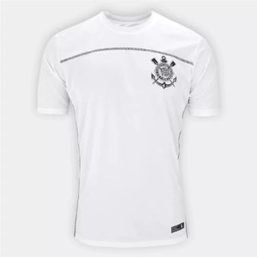 Imagem de Camisa Corinthians Recortes Laterais, Masculina, Branca, XGG