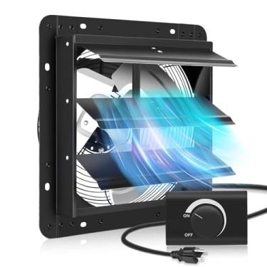 Imagem de FAREAST Exaustor De Garagem De 12 Polegadas Montado Na Parede, Com Veneziana Automática, Exaustor De Parede Com Controlador De Velocidade Ajustável, 1130 Cfm, Para Celeiro, Galpão, Galinheiro, Vent