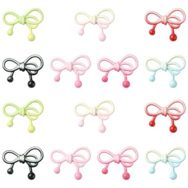 Imagem de UR URLIFEHALL 28 peças, 7 cores, tinta para cozimento, contas de laço de liga, gradiente, laço espaçador, contas para pulseira DIY, colar, brinco, fabricação de joias