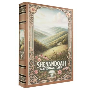 Imagem de XIAOAIKA Caixa de livro decorativa de madeira – Caixas de livros falsas vintage com design de parque nacional, armazenamento secreto com fecho magnético, capa de couro, perfeita para estante de