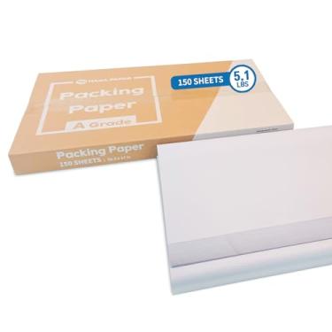 Imagem de HANA PAPER 77,5 cm x 43,2 cm Tamanho grande (150 folhas, 2,5 kg) Folhas de papel de embalagem para mudança, grau de papel de jornal para embrulho, armazenamento, envio. Embalagem em caixa. Ideal para