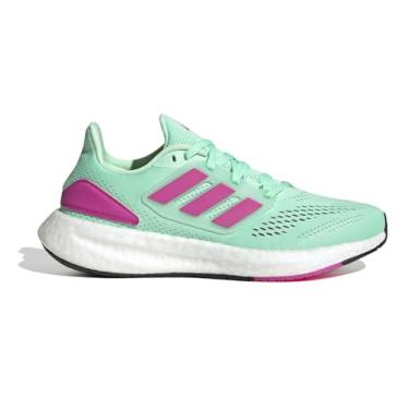 Imagem de adidas Tênis de corrida masculino Pureboost 22, Pulso menta/fúcsia lúcida/branco, 8