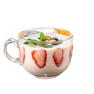 Imagem de Jogo de Xícaras Jumbo em Vidro, 450ml, Kit com 3 Peças, Transparente