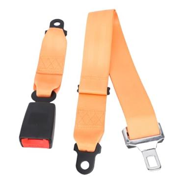 Imagem de Jiawu Cinto de segurança para empilhadeira, cinto de segurança ajustável manual universal de 52 pol. com correia de alta resistência, para trator, buggy, carrinho de golfe, ATV, UTV