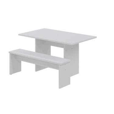 Imagem de Mesa de Jantar 135x80x74cm 2,5cm com 1 Banco Essence - Metalig