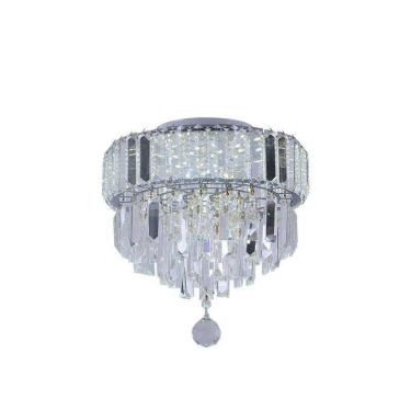 Imagem de Pendente Plafon Redondo Dueto 300 Cristal