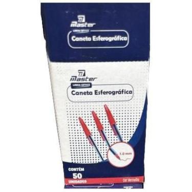 Imagem de Caneta Esferográfica 1.0 Mm Vermelha Caixa 50 Unidades