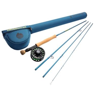 Imagem de Redington Roupa de pesca com mosca Crosswater – 4 peças 9' 8WT Fly Rod com Crosswater Reel, Rio Mainstream WF8F Fly Line e estojo de viagem com zíper – Kit completo para iniciantes