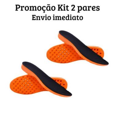 Imagem de Kit 2 Palmilhas em Gel Ortopédica Macia para Fascite Plantar - BLL Gri