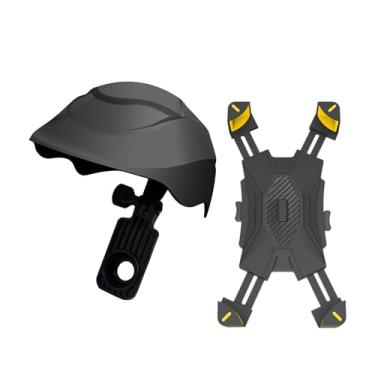 Imagem de Generic Suporte de telefone para motocicleta com braçadeira de sombra Suporte elegante para celular para mountain bike e smartphones, Amarelo