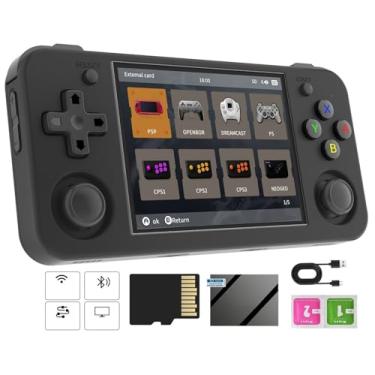 Imagem de RG35XX H Retro Handheld Game Console with Linux System, RG35XXH 3.5 Inch IPS Screen Built-in 64G TF Card 5528 Games Support TV Output 5G WiFi Bluetooth 4.2(Black)