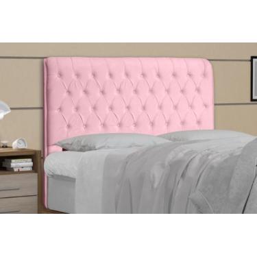 Imagem de Cabeceira para Cama Box Solteiro 90 Cm Bia - Suede Rosa - In-9 Decor
