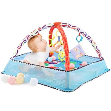 Imagem de Tapete de Atividades Baby Gym, Magical Tales - Com Piscina de Bolinhas,Brinquedos Suspensos, Bola e Manta para Recreação Infantil, Desenvolvimento Motor e Festa