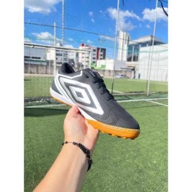 Imagem de Chuteira society/grama sintetica/solado costurado/chuteira com trava b