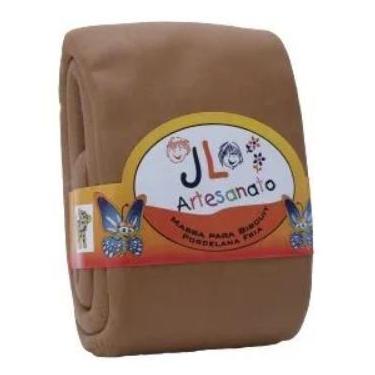 Imagem de kit 02 Massas de Biscuit JL Artesanato Colorida ou Branca 90g, Pele 5 