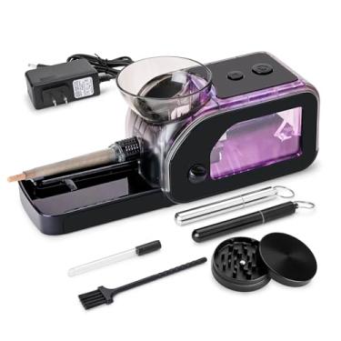 Imagem de CYT PRIME DESIGN Conjunto de máquina de enrolar cigarro elétrico/cone com moedor manual, carregador de cone automático com luz LED, moedor portátil e injetor de tabaco para cone pré-enrolado tamanho