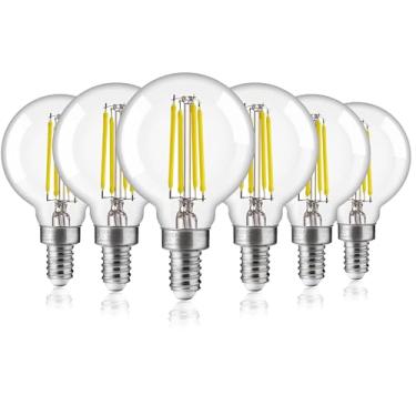Imagem de ALAMPEVER Lâmpada LED G16.5, lâmpada LED E12 regulável equivalente a 60 W, lâmpada globo pequena de 550LM para penteadeiras, lustres, ventiladores de teto, arandelas de parede, luz branca 5000K