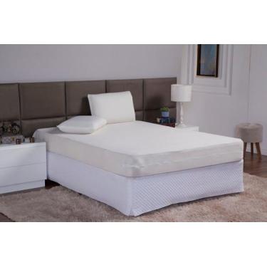 Imagem de Capa De Colchão Viúva Solteirão Malha Gel Com Zíper Resistente Cama Pr