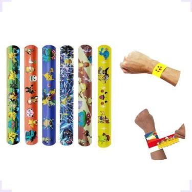 Imagem de 6 Pulseira Temática Pokémon Pikachu E Sua Turma Premium - Pokemon