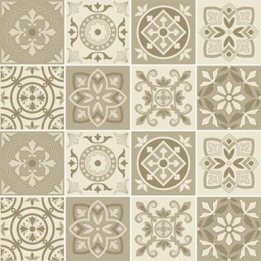Imagem de Adesivo de Azulejo - Ladrilho Hidráulico - 15cm x 15cm - 16un - 355Azm