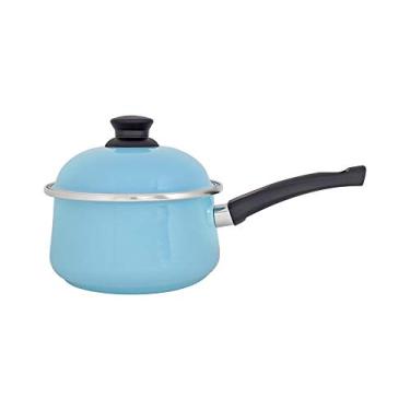 Imagem de Panela Bojuda 16 Esmaltada Azul Claro - 1250 ml - Ewel