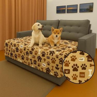 Imagem de Manta para Sofá Impermeável Jacquard Premium 1,50x1,40m Proteção e Est