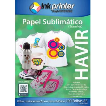 Imagem de Papel Sublimático Havir A3 (100 folhas) - InkPrinter