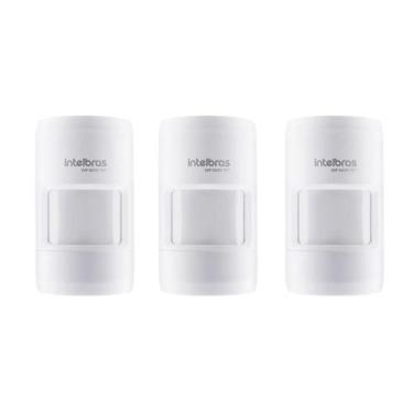 Imagem de Kit  3 sensores de presença sem fio ivp 8000 pet intelbras