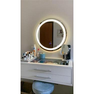 Imagem de - Espelho redondo com touch led 6500k 0,70x0,70 - ESPELHOLED DECOR
